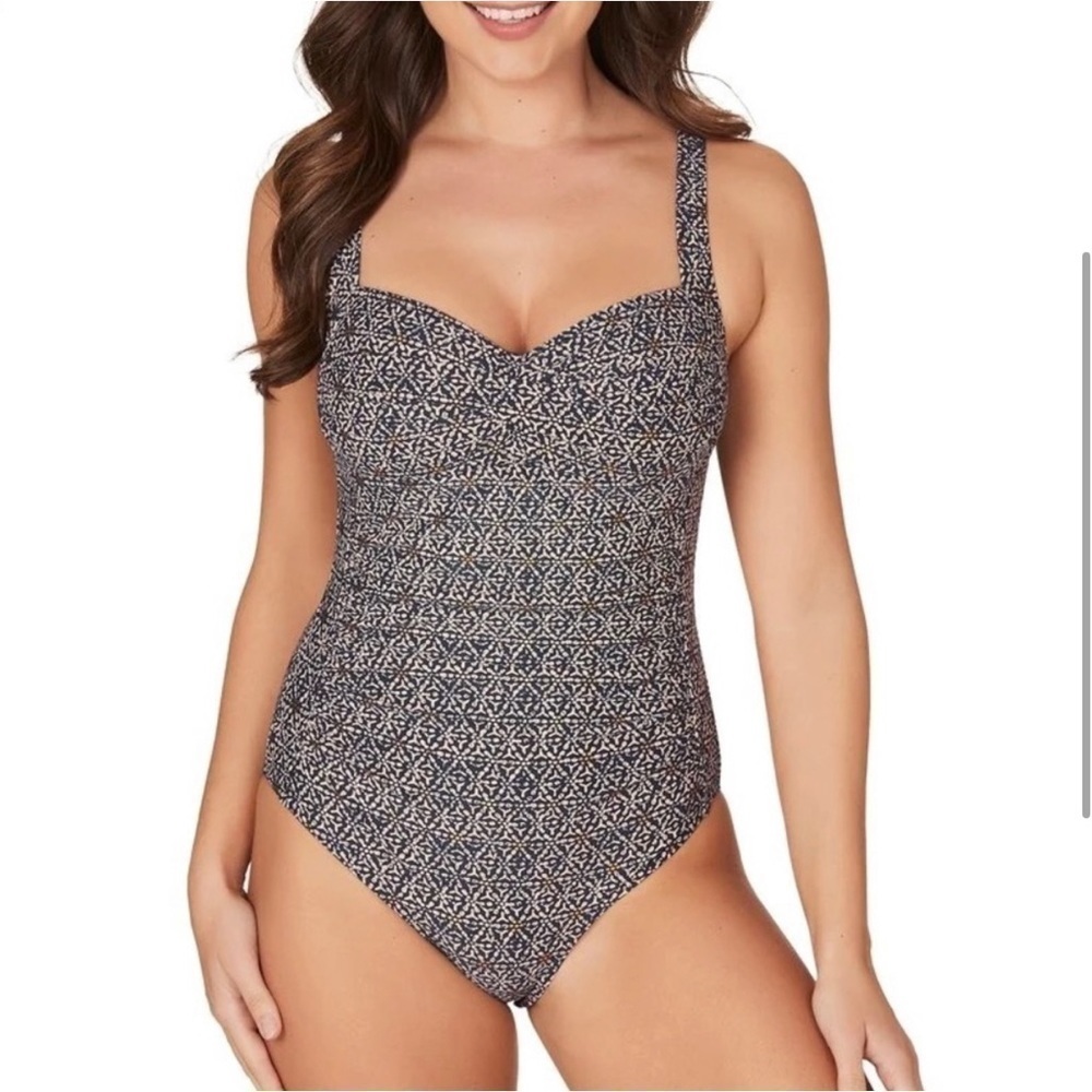 Bond eye one piece bathing suit blue size 10